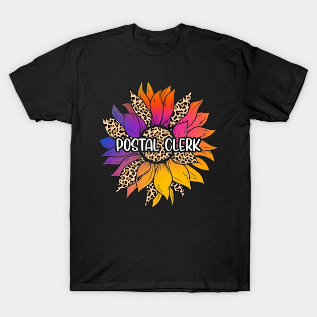 Postal Clerk Sunflower T-Shirt by White Martian